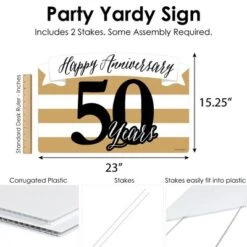 Big Dot Of Happiness We Still Do - 50th Wedding Anniversary - Anniversary Party Yard Sign Lawn Decorations-Happy Anniversary 50 Years Party Yardy Sign -Anagram Shop GUEST f5223a05 a0d9 4ab3 89c7 3ed5c8dc3168