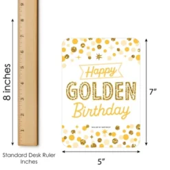 Big Dot Of Happiness Golden Birthday - Picture Bingo Cards And Markers - Birthday Party Bingo Game - Set Of 18 -Anagram Shop GUEST f5419d1f bf7f 47e9 abcd 02ee0afd5ee6