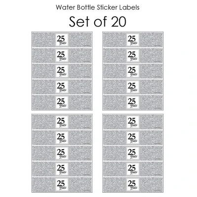 Big Dot Of Happiness We Still Do - 25th Wedding Anniversary - Anniversary Party Water Bottle Sticker Labels - Set Of 20 2 Big Dot Of Happiness We Still Do - 25th Wedding Anniversary - Anniversary Party Water Bottle Sticker Labels - Set Of 20 - Image 2