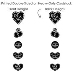 Big Dot Of Happiness Mr. And Mrs. - Black And White Wedding Or Bridal Shower Centerpiece Sticks - Showstopper Table Toppers - 35 Pieces -Anagram Shop GUEST f5ae5d1c 2c95 457c 888d 38fb6760bbc7
