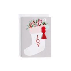Minted 10ct 'Joy' Stocking Boxed Holiday Greeting Card Pack
