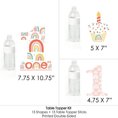 Big Dot Of Happiness 1st Birthday Hello Rainbow - Boho First Birthday Party Centerpiece Sticks - Table Toppers - Set Of 15 6 Big Dot Of Happiness 1st Birthday Hello Rainbow - Boho First Birthday Party Centerpiece Sticks - Table Toppers - Set Of 15 - Image 6