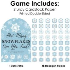 Big Dot Of Happiness Winter Wonderland - Snowflake Holiday Party And Winter Wedding Scavenger Hunt - 1 Stand And 48 Game Pieces - Hide And Find Game -Anagram Shop GUEST f5e5fa91 955d 4c06 adfa 1ec951d780fd
