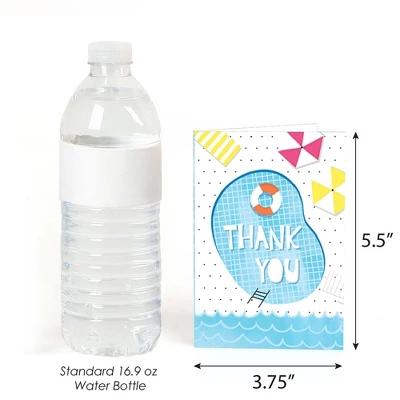 Big Dot Of Happiness Make A Splash - Pool Party - Summer Swimming Party Or Birthday Party Thank You Cards (8 Count) 2 Big Dot Of Happiness Make A Splash - Pool Party - Summer Swimming Party Or Birthday Party Thank You Cards (8 Count) - Image 2