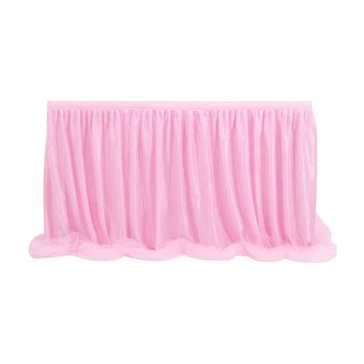 PiccoCasa Long Fluffy Tulle Fluffy Table Skirt For Rectangle Tables 1 PiccoCasa Long Fluffy Tulle Fluffy Table Skirt For Rectangle Tables