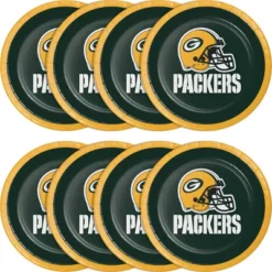 NFL 24ct Green Bay Packers Football Dessert Plates