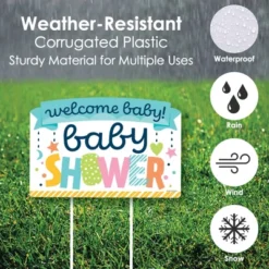 Big Dot Of Happiness Colorful Baby Shower - Gender Neutral Party Yard Sign Lawn Decorations - Welcome Baby Party Yardy Sign -Anagram Shop GUEST f6ec8eca 7ca3 4ed3 8580 2ef1741d6757