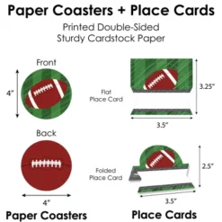 Big Dot Of Happiness End Zone - Football - Baby Shower Or Birthday Party Paper Charger And Table Decorations - Chargerific Kit - Place Setting For 8 -Anagram Shop GUEST f7184820 80f7 46ed 96ee 1d2beeb2c1ea