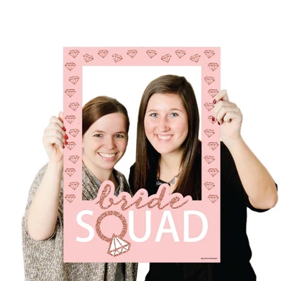 Big Dot Of Happiness Bride Squad - Rose Gold Bridal Shower Or Bachelorette Party Selfie Photo Booth Picture Frame & Props - Printed On Sturdy Material 2 Big Dot Of Happiness Bride Squad - Rose Gold Bridal Shower Or Bachelorette Party Selfie Photo Booth Picture Frame & Props - Printed On Sturdy Material - Image 2