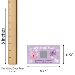 Big Dot Of Happiness Beautiful Butterfly - Floral Baby Shower Or Birthday Party Game Scratch Off Cards - 22 Count -Anagram Shop GUEST f75724f2 651b 4d96 b494 18a8f3a0b881