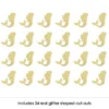 Big Dot Of Happiness Gold Glitter Mermaid - No-Mess Real Gold Glitter Cut-Outs - Baby Shower Or Birthday Party Confetti - Set Of 24