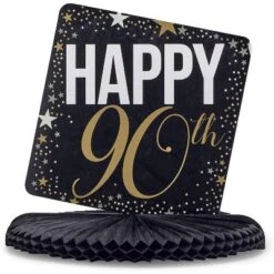 Sparkle And Bash 6 Pcs 90th Birthday Party Supplies Honeycomb Centerpieces Table Decorations, 12 X 11 Inches