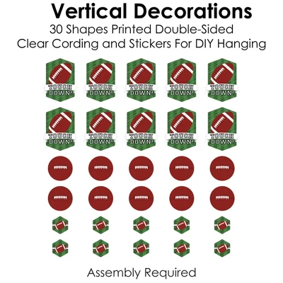 Big Dot Of Happiness End Zone - Football - Baby Shower Or Birthday Party DIY Dangler Backdrop - Hanging Vertical Decorations - 30 Pieces 3 Big Dot Of Happiness End Zone - Football - Baby Shower Or Birthday Party DIY Dangler Backdrop - Hanging Vertical Decorations - 30 Pieces - Image 3