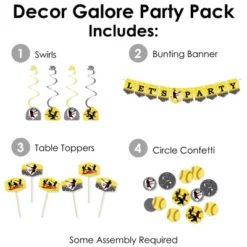 Big Dot Of Happiness Grand Slam - Fastpitch Softball - Birthday Party Or Baby Shower Supplies Decoration Kit - Decor Galore Party Pack - 51 Pieces