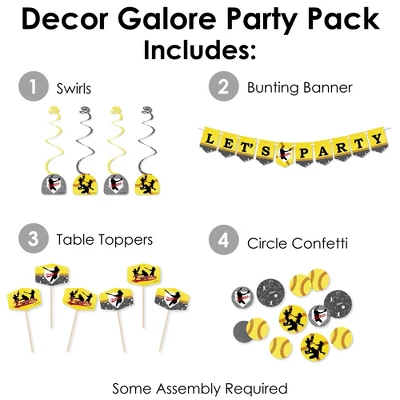 Big Dot Of Happiness Grand Slam - Fastpitch Softball - Birthday Party Or Baby Shower Supplies Decoration Kit - Decor Galore Party Pack - 51 Pieces 1 Big Dot Of Happiness Grand Slam - Fastpitch Softball - Birthday Party Or Baby Shower Supplies Decoration Kit - Decor Galore Party Pack - 51 Pieces