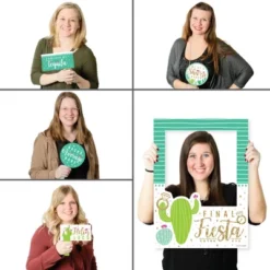 Big Dot Of Happiness Final Fiesta - Last Fiesta Bachelorette Party Selfie Photo Booth Picture Frame And Props - Printed On Sturdy Material