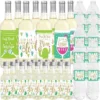 Big Dot Of Happiness Final Fiesta - Mini Wine, Wine, & Water Bottle Labels - Last Fiesta Bachelorette Party Decorations - Beverage Bar Kit - 34 Pieces