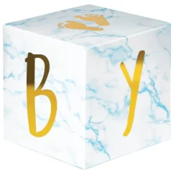Creative Converting 3ct Marble Baby Shower 'Oh Baby' Blocks Centerpieces Party Décor And Accessories Blue -Anagram Shop GUEST f9a34635 743e 48ea bf10 2e193e1971b3