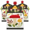 Big Dot Of Happiness Wild Mushrooms - Treat Box Party Favors - Red Toadstool Party Goodie Gable Boxes - Set Of 12