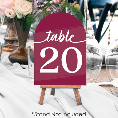 Big Dot Of Happiness Burgundy Elegantly Simple - Wedding Receptions, Parties Or Events Double-Sided 5 X 7 Inches Cards - Table Numbers - 1-20 2 Big Dot Of Happiness Burgundy Elegantly Simple - Wedding Receptions, Parties Or Events Double-Sided 5 X 7 Inches Cards - Table Numbers - 1-20 - Image 2