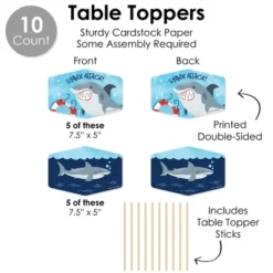 Big Dot Of Happiness Shark Zone - Jawsome Shark Party Or Birthday Party Supplies Decoration Kit - Decor Galore Party Pack - 51 Pieces -Anagram Shop GUEST fc66c06b ed7e 4291 923b 64e3a6e7c4ed