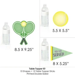 Big Dot Of Happiness You Got Served - Tennis - Baby Shower Or Tennis Ball Birthday Party Centerpiece Sticks - Table Toppers - Set Of 15 -Anagram Shop GUEST fd15513d 1e0f 4c19 9db3 14b9f4cd71f7