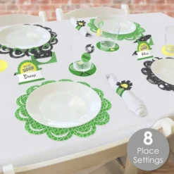 Big Dot Of Happiness You Got Served Tennis Baby Shower Or Birthday Party Paper Charger And Table Decorations Chargerific Kit Place Setting For 8