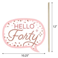 Big Dot Of Happiness 40th Pink Rose Gold Birthday - Happy Birthday Party Photo Booth Props Kit - 20 Count -Anagram Shop GUEST fd28ad6c ca8b 45b3 beaf 83b8fa799dd6