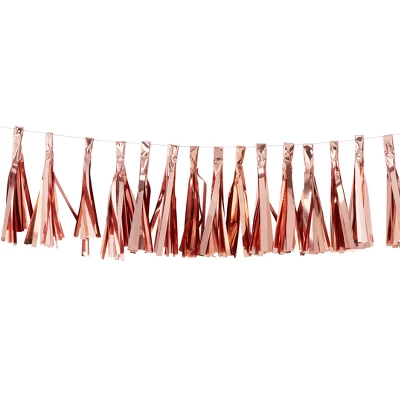 Ginger Ray 15ct Tassel Garland Rose Gold 1 Ginger Ray 15ct Tassel Garland Rose Gold