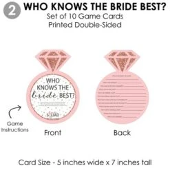 Big Dot Of Happiness Bride Squad - 4 Rose Gold Bridal Shower Or Bachelorette Party Games - 10 Cards Each - Gamerific Bundle -Anagram Shop GUEST fd9dff6e 7bac 49d9 82ba 7d3e096a8c2f