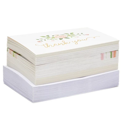 Paper Junkie 48 Count Floral Thank You Cards With Envelopes Set, Gold Foil Rose Thank You Notes For Wedding, Bridal & Baby Shower, 4x6 In 5 Paper Junkie 48 Count Floral Thank You Cards With Envelopes Set, Gold Foil Rose Thank You Notes For Wedding, Bridal & Baby Shower, 4x6 In - Image 5