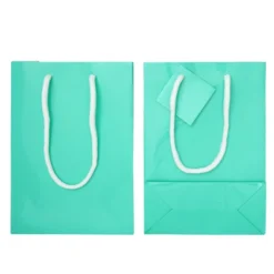 Blue Panda 20-Pack Small Teal Gift Bags With Handles, Tag, And Tissue Paper Sheets For Baby Shower, Wedding, Anniversary Party Favors, 7.9x5.5x2.5 In -Anagram Shop GUEST fef16ac3 cf50 4f48 9737 6376648a73cb