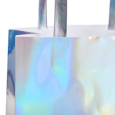 Blue Panda 20 Pack Holographic Foil Paper Gift Bags With Handles For Baby Shower, Birthday, Wedding, Party Favors, Goodies, Boutiques, 7x9x3 In 3 Blue Panda 20 Pack Holographic Foil Paper Gift Bags With Handles For Baby Shower, Birthday, Wedding, Party Favors, Goodies, Boutiques, 7x9x3 In - Image 3